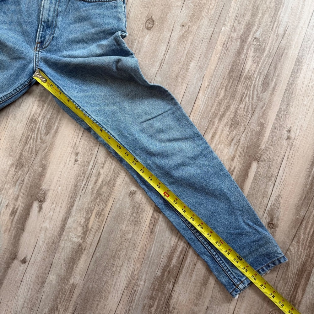 Reformation High Rise Slim Straight Leg Jeans Medium Wash Blue Size 26 - Picture 7 of 10